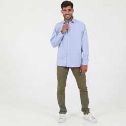 Ανδρικό πουκάμισο OCEAN SHARK 069-50/01 O.S. μπλε -Πλεκτά-Ζακέτες Εκπτώσεις 01 o.s. μπλε x1000 3