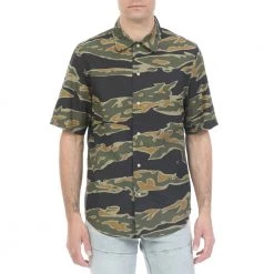 Ανδρικό πουκάμισο G-STAR RAW BRISTUM UTILITY μαύρο χακί