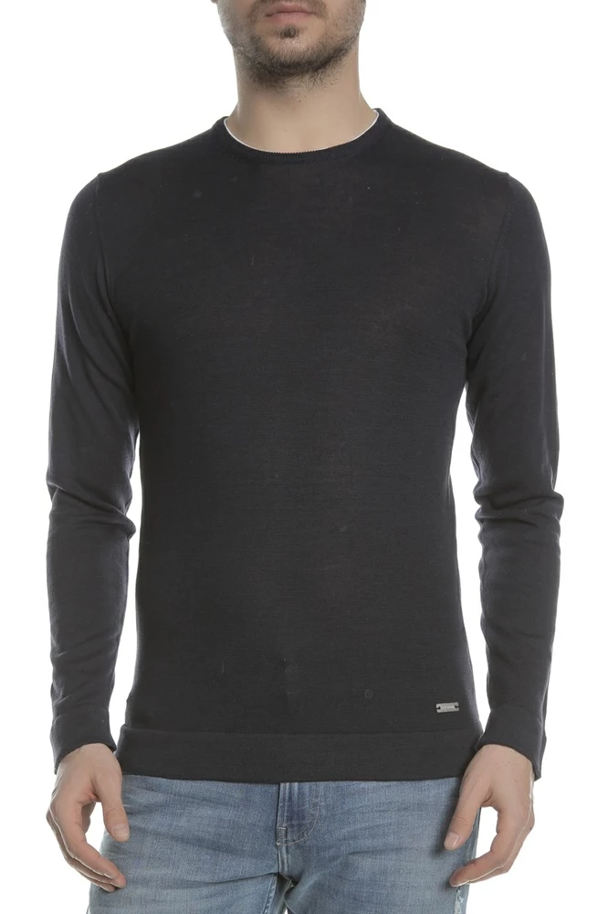 Ανδρική πλεκτή μπλούζα GIROCOLLO SSEINSE μπλε 3 Ανδρική πλεκτή μπλούζα GIROCOLLO SSEINSE μπλε