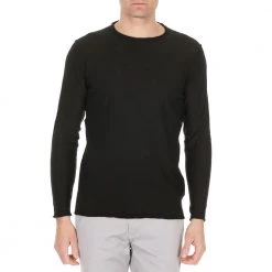 Ανδρική πλεκτή μπλούζα SSEINSE GIROCOLLO μαύρη