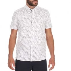 Ανδρικό πουκάμισο TED BAKER SLLORIS εκρού πορτοκαλί