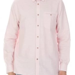 Ανδρικό μακρυμάνικο πουκάμισο TED BAKER RABBBT ροζ