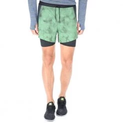 Ανδρικό σορτς για τρέξιμο NIKE TCH PCK 2IN1 πράσινο μαύρο