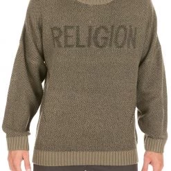 Ανδρική πλεκτή μπλούζα RELIGION χακί