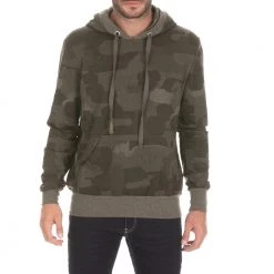 Ανδρική φούτερ μπλούζα BODYTALK SSM ALL OVER λαδί παραλλαγής