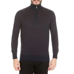 Ανδρική πλεκτή μπλούζα GREENWOOD μπλε