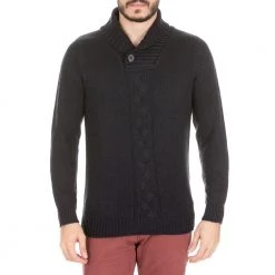 Ανδρική πλεκτή μπλούζα GREENWOOD μπλε