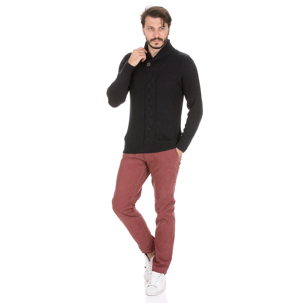 Ανδρική πλεκτή μπλούζα GREENWOOD μπλε 6 Ανδρική πλεκτή μπλούζα GREENWOOD μπλε - Image 4