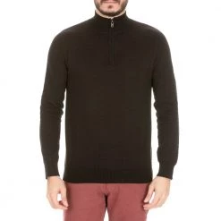 Ανδρική πλεκτή μπλούζα GREENWOOD μαύρη