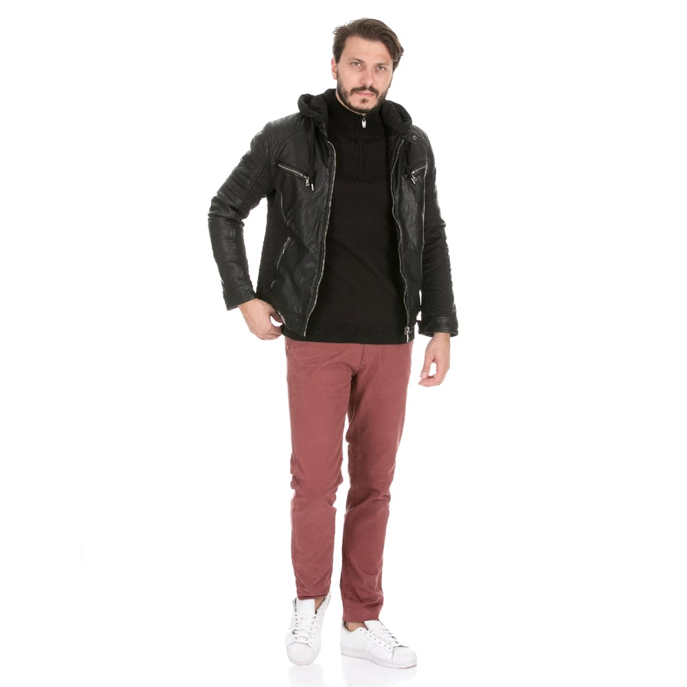 Ανδρική πλεκτή μπλούζα GREENWOOD μαύρη 6 Ανδρική πλεκτή μπλούζα GREENWOOD μαύρη - Image 4