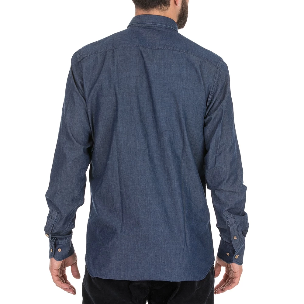 Ανδρικό Denim πουκάμισο DORS μπλε 5 Ανδρικό Denim πουκάμισο DORS μπλε - Image 3