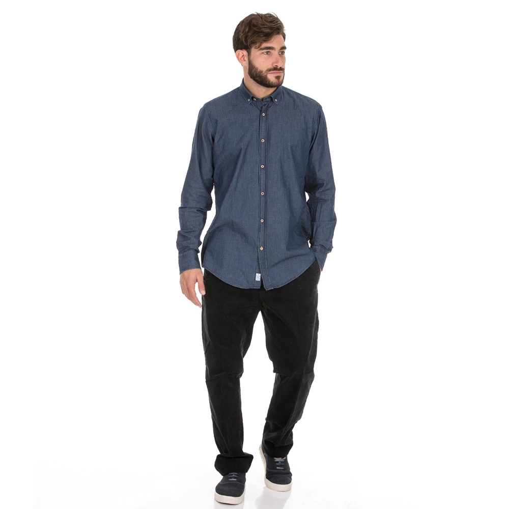 Ανδρικό Denim πουκάμισο DORS μπλε 6 Ανδρικό Denim πουκάμισο DORS μπλε - Image 4