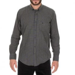 Ανδρικό πουκάμισο DORS καρό μπλε πράσινο