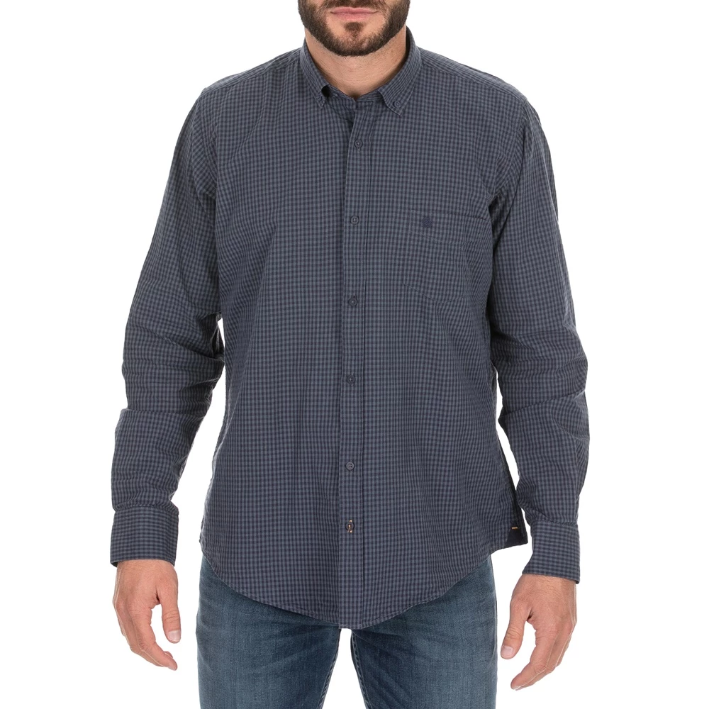 Ανδρικό πουκάμισο DORS μπλε καρό 3 Ανδρικό πουκάμισο DORS μπλε καρό