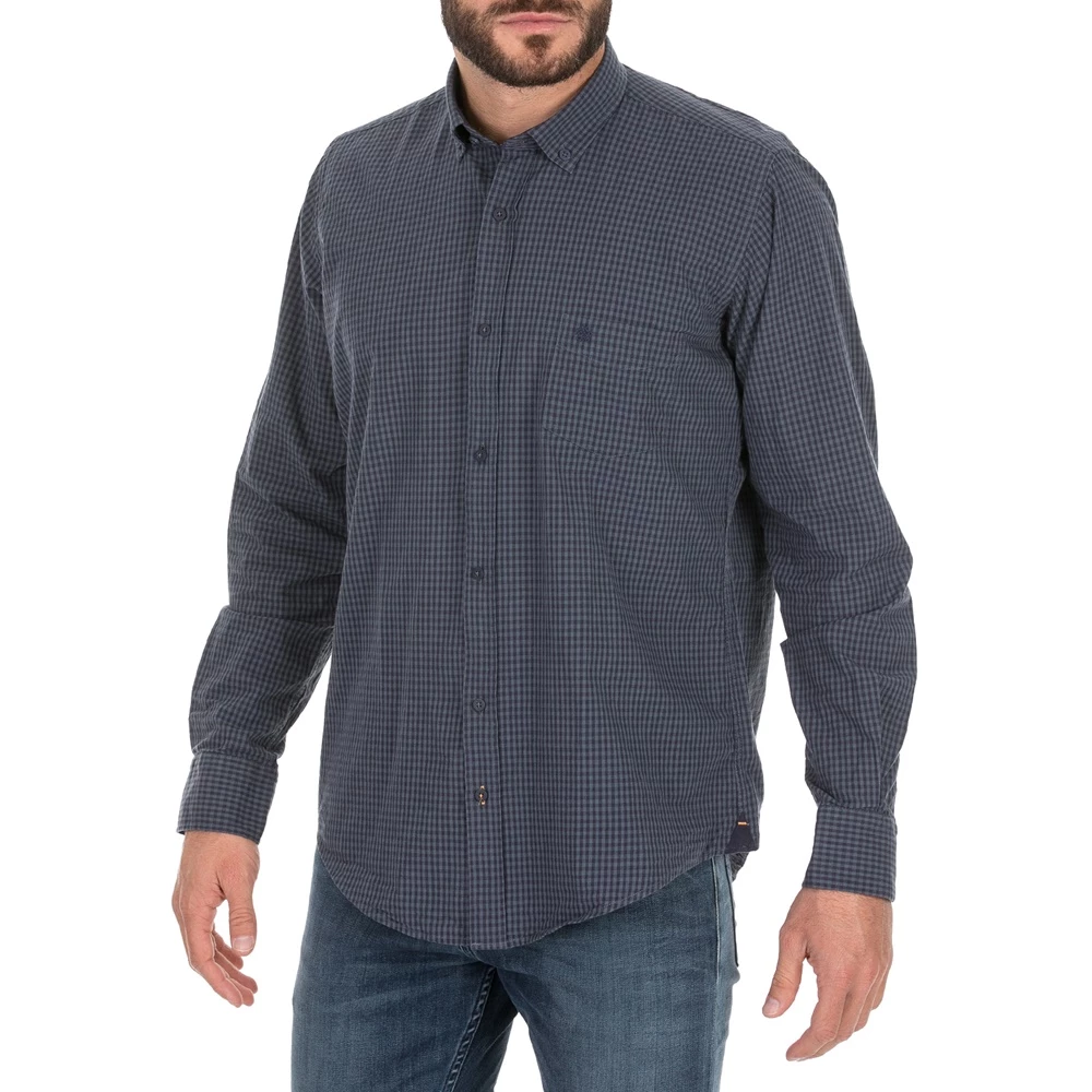 Ανδρικό πουκάμισο DORS μπλε καρό 4 Ανδρικό πουκάμισο DORS μπλε καρό - Image 2