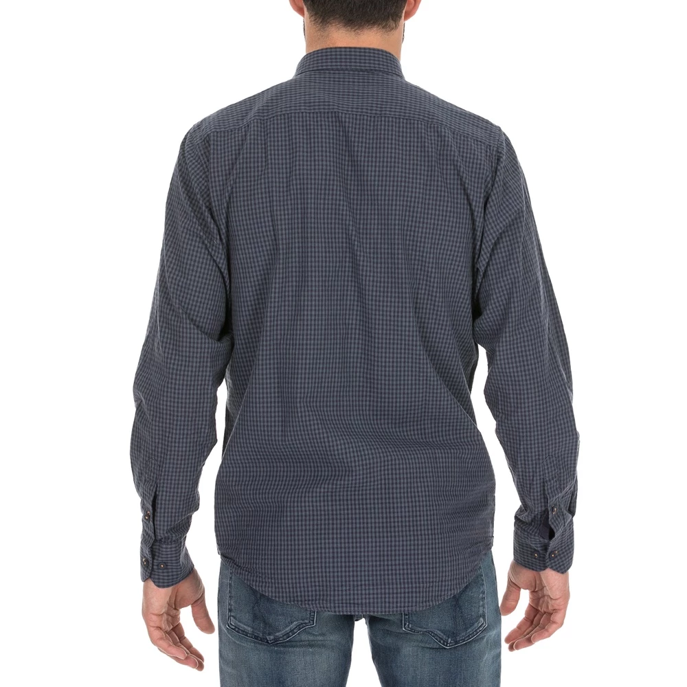 Ανδρικό πουκάμισο DORS μπλε καρό 5 Ανδρικό πουκάμισο DORS μπλε καρό - Image 3
