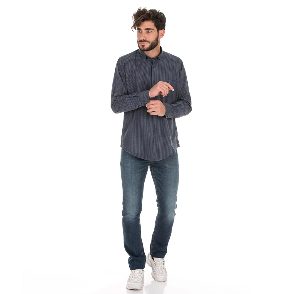 Ανδρικό πουκάμισο DORS μπλε καρό 6 Ανδρικό πουκάμισο DORS μπλε καρό - Image 4