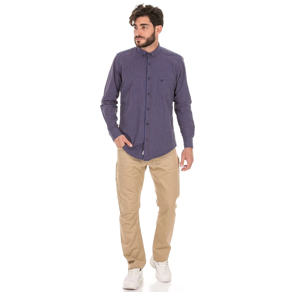 Ανδρικό πουκάμισο DORS μπλε καρό 6 Ανδρικό πουκάμισο DORS μπλε καρό - Image 4