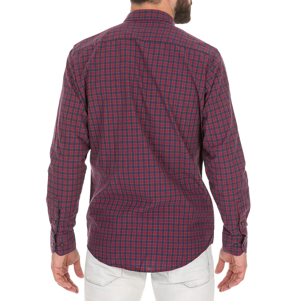 Ανδρικό πουκάμισο DORS κόκκινο μπλε 5 Ανδρικό πουκάμισο DORS κόκκινο μπλε - Image 3