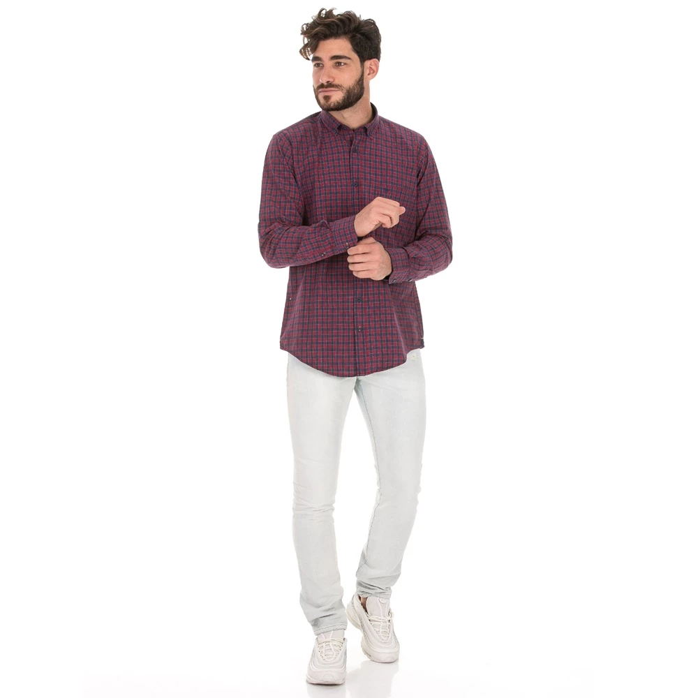 Ανδρικό πουκάμισο DORS κόκκινο μπλε 6 Ανδρικό πουκάμισο DORS κόκκινο μπλε - Image 4