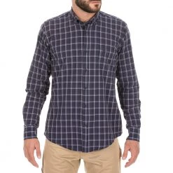 Ανδρικό πουκάμισο DORS καρό μπλε γκρι