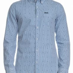 Ανδρικό πουκάμισο GARCIA JEANS μπλε λευκό