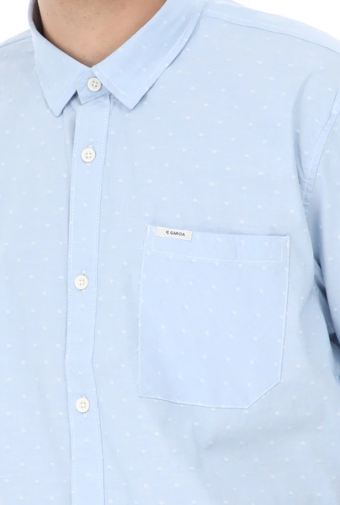 Ανδρικό πουκάμισο GARCIA JEANS γαλάζιο λευκό 6 Ανδρικό πουκάμισο GARCIA JEANS γαλάζιο λευκό - Image 4