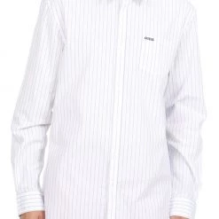 Ανδρικό πουκάμισο GUESS COLLINS SHIRT λευκό μπλε