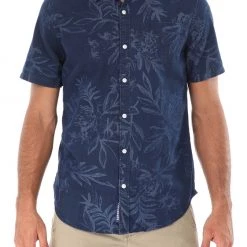 Ανδρικό πουκάμισο SUPERDRY D2 MIAMI LOOM BOX FIT μπλε