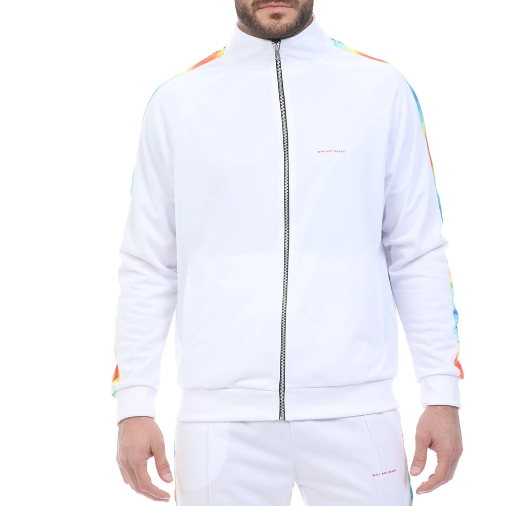 Ανδρική φούτερ ζακέτα WHY NOT SWEAT MULTICOLOR λευκή 3 Ανδρική φούτερ ζακέτα WHY NOT SWEAT MULTICOLOR λευκή