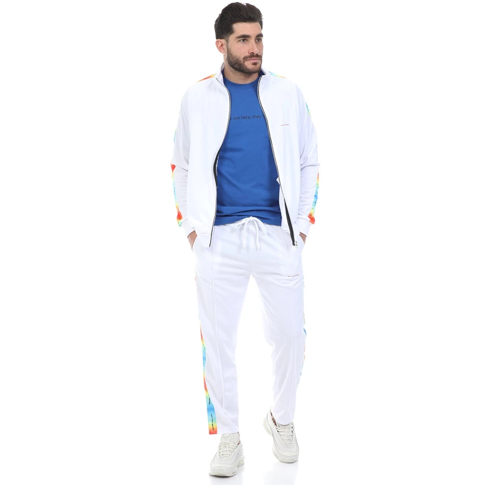 Ανδρική φούτερ ζακέτα WHY NOT SWEAT MULTICOLOR λευκή 6 Ανδρική φούτερ ζακέτα WHY NOT SWEAT MULTICOLOR λευκή - Image 4