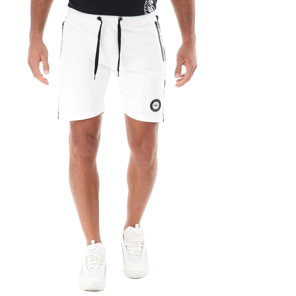 Ανδρική βερμούδα BATTERY λευκή μαύρη 3 Ανδρική βερμούδα BATTERY λευκή μαύρη