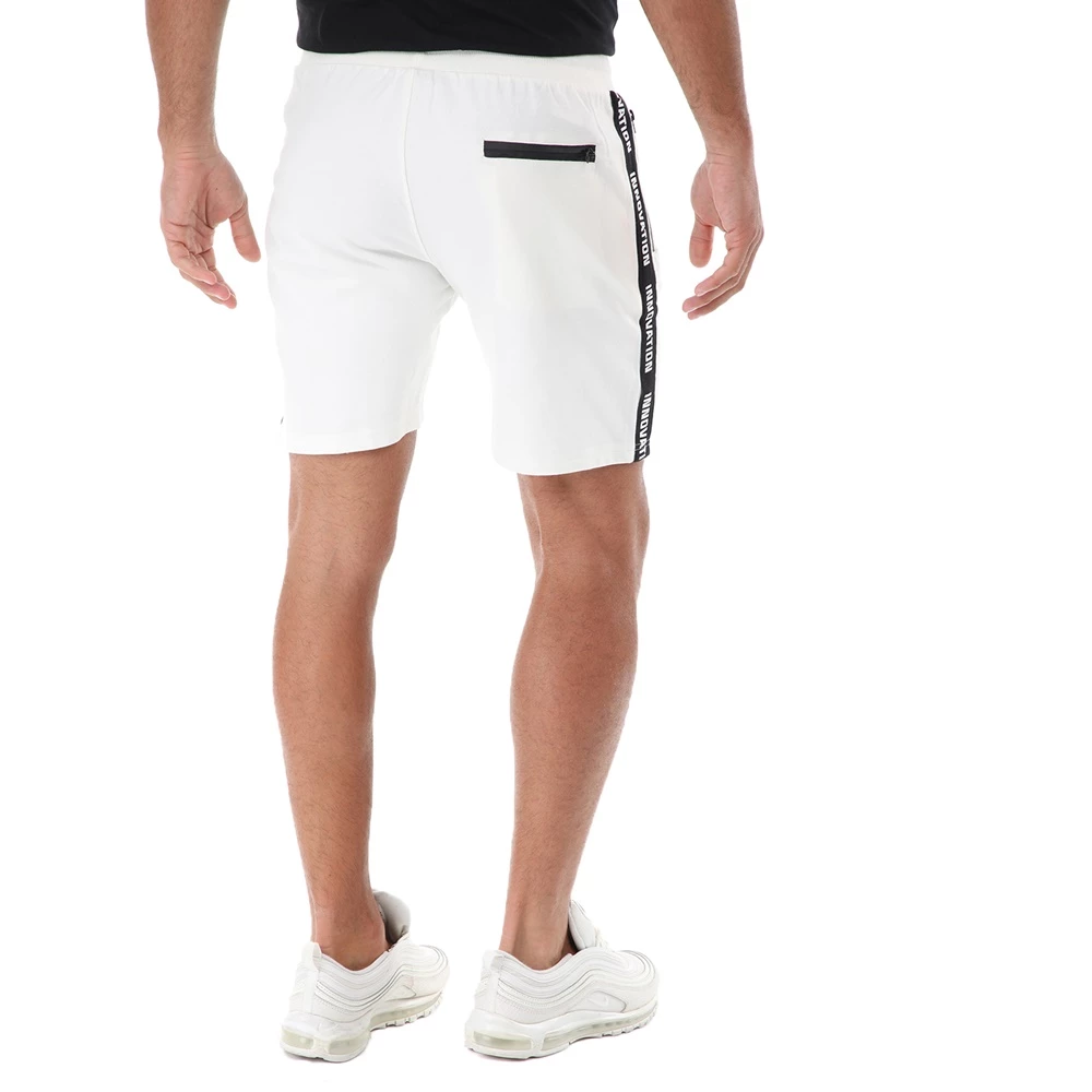 Ανδρική βερμούδα BATTERY λευκή μαύρη 5 Ανδρική βερμούδα BATTERY λευκή μαύρη - Image 3