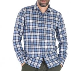 Ανδρικό μακρυμάνικο πουκάμισο BROOKSFIELD SHIRT μπλέ