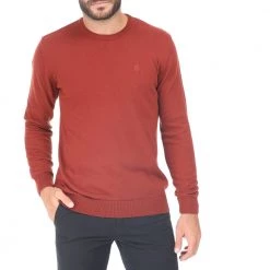 Ανδρική πλεκτή μπλούζα DORS κεραμιδί