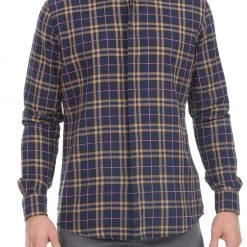 Ανδρικό πουκάμισο GAUDI μπλε καφέ