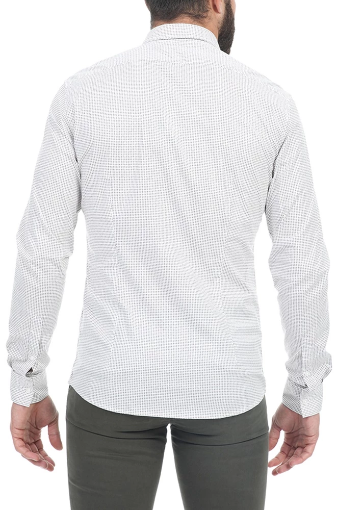 Ανδρικό πουκάμισο GAUDI γκρι καφέ 5 Ανδρικό πουκάμισο GAUDI γκρι καφέ - Image 3