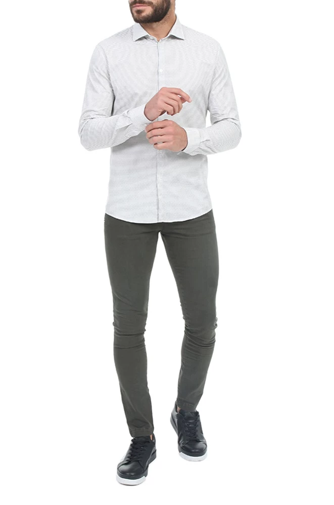 Ανδρικό πουκάμισο GAUDI γκρι καφέ 7 Ανδρικό πουκάμισο GAUDI γκρι καφέ - Image 5