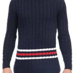 Ανδρικό πλεκτό ζιβάγκο BEVERLY HILLS POLO CLUB μπλε