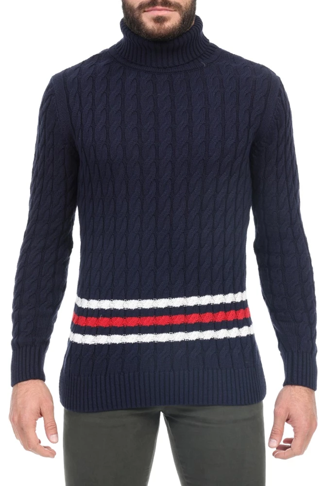 Ανδρικό πλεκτό ζιβάγκο BEVERLY HILLS POLO CLUB μπλε 3 Ανδρικό πλεκτό ζιβάγκο BEVERLY HILLS POLO CLUB μπλε