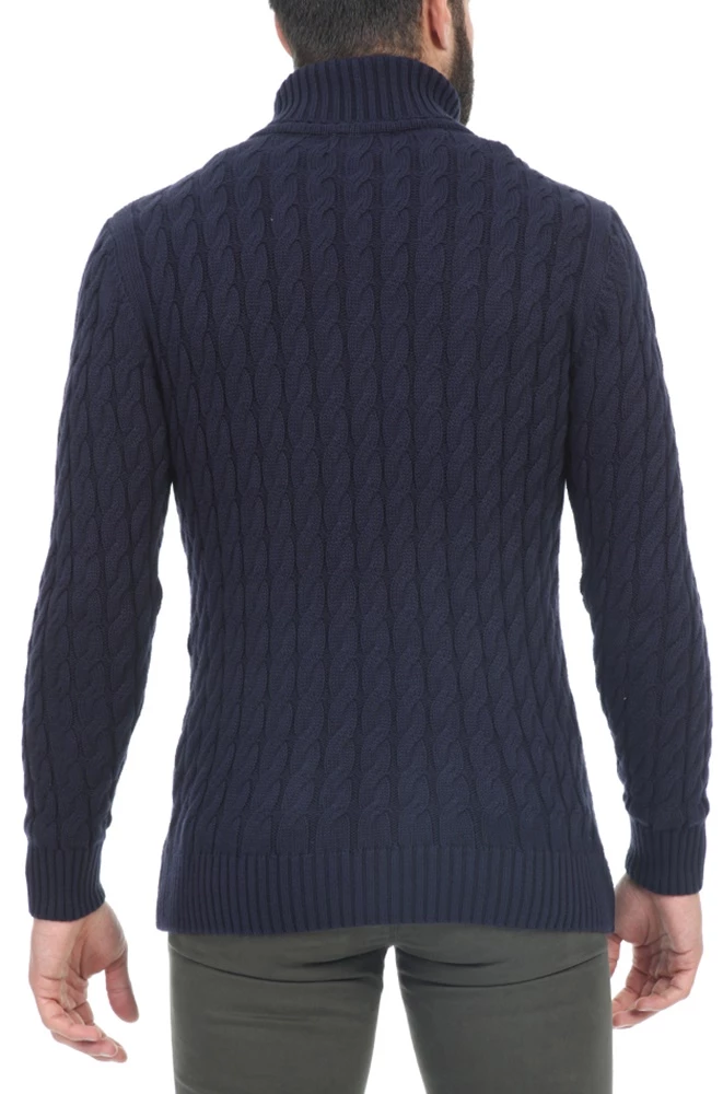 Ανδρικό πλεκτό ζιβάγκο BEVERLY HILLS POLO CLUB μπλε 5 Ανδρικό πλεκτό ζιβάγκο BEVERLY HILLS POLO CLUB μπλε - Image 3