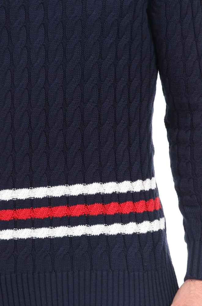 Ανδρικό πλεκτό ζιβάγκο BEVERLY HILLS POLO CLUB μπλε 6 Ανδρικό πλεκτό ζιβάγκο BEVERLY HILLS POLO CLUB μπλε - Image 4