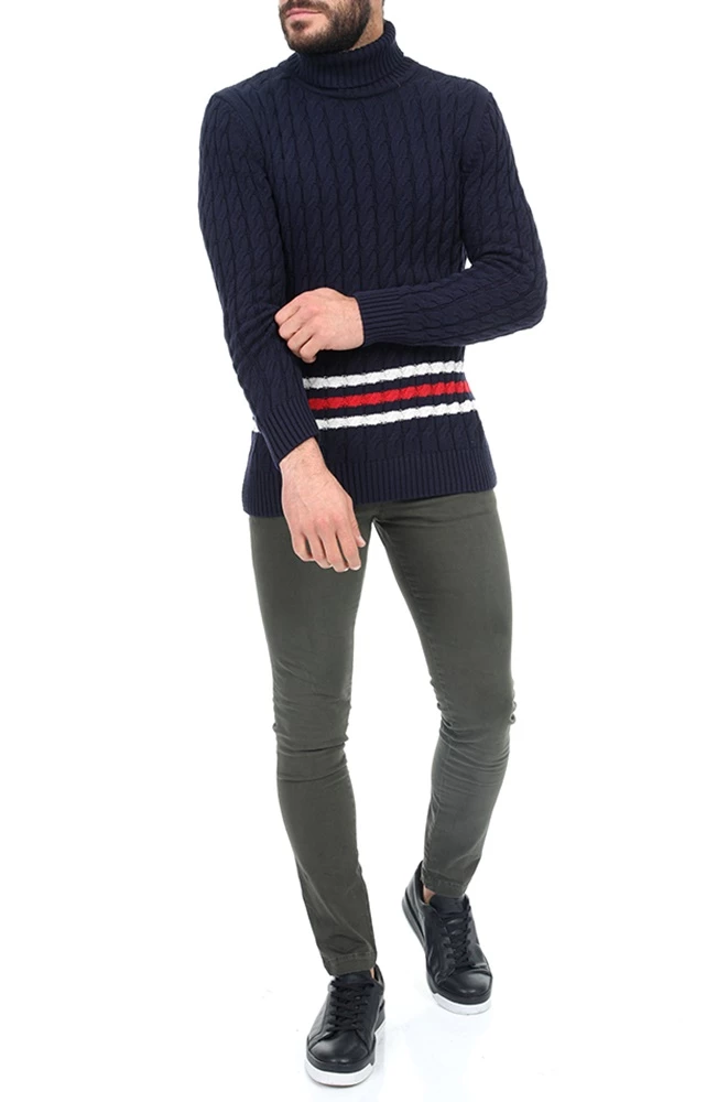 Ανδρικό πλεκτό ζιβάγκο BEVERLY HILLS POLO CLUB μπλε 7 Ανδρικό πλεκτό ζιβάγκο BEVERLY HILLS POLO CLUB μπλε - Image 5