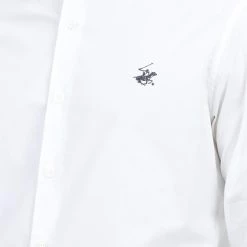 Ανδρικό πουκάμισο BEVERLY HILLS POLO CLUB λευκό -Πλεκτά-Ζακέτες Εκπτώσεις 1802503.0 0091 4 beverly hills polo club ανδρικό πουκάμισο beverly hills polo club λευκό x1000