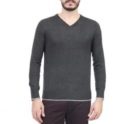 Ανδρική πλεκτή μπλούζα GREENWOOD ανθρακί
