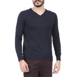 Ανδρική πλεκτή μπλούζα GREENWOOD μπλε