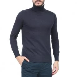 Ανδρική πλεκτή μπλούζα ζιβάγκο GREENWOOD μπλε