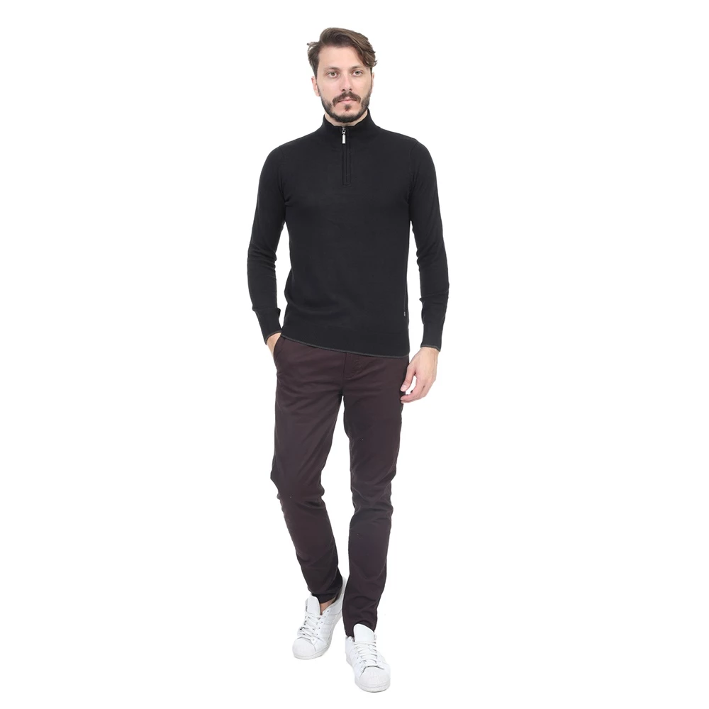 Ανδρική πλεκτή μπλούζα GREENWOOD μαύρη 6 Ανδρική πλεκτή μπλούζα GREENWOOD μαύρη - Image 4