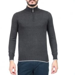 Ανδρική πλεκτή μπλούζα GREENWOOD ανθρακί