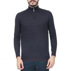 Ανδρική πλεκτή μπλούζα GREENWOOD μπλε